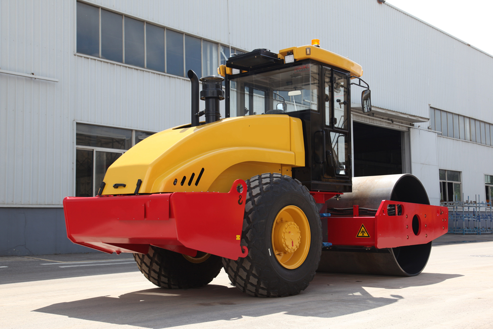 small road construction roller